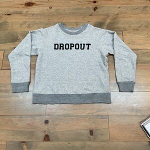 MOTHER DENIM RARE‼️ “DROPOUT” ‘THE SQUARE SWEATSHIRT’.